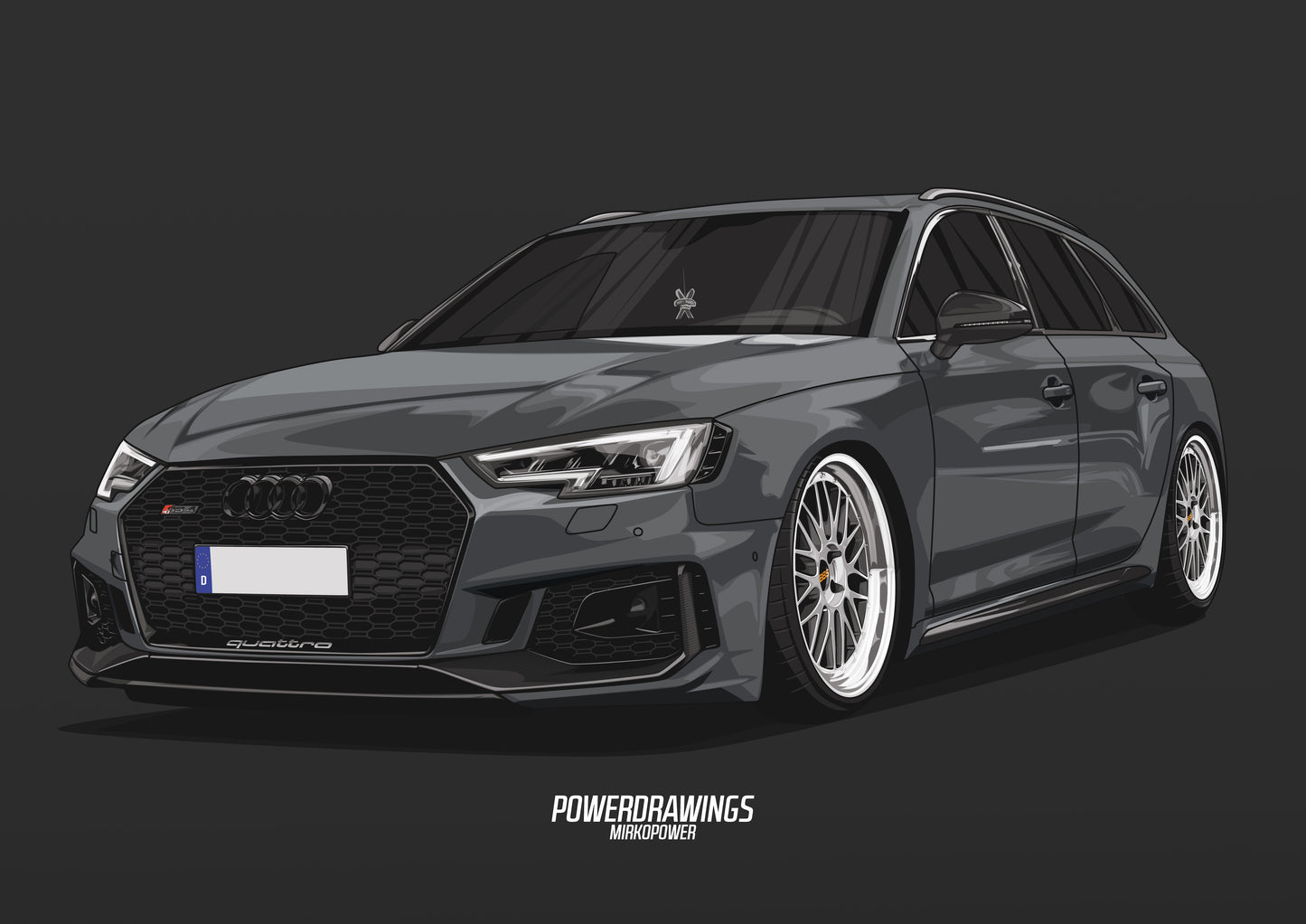 RS4 B9 Static Grey BBS