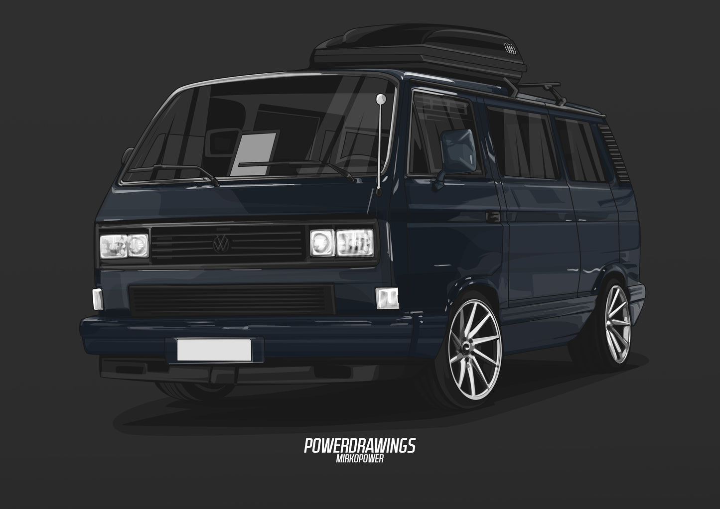 VW T3 Bus Static Blue