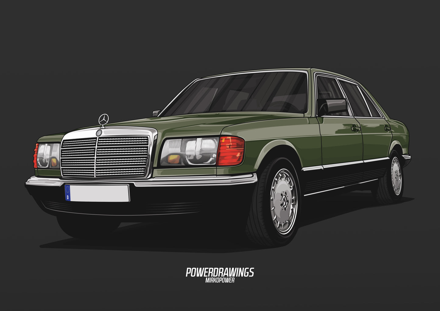 300SE W126 Green