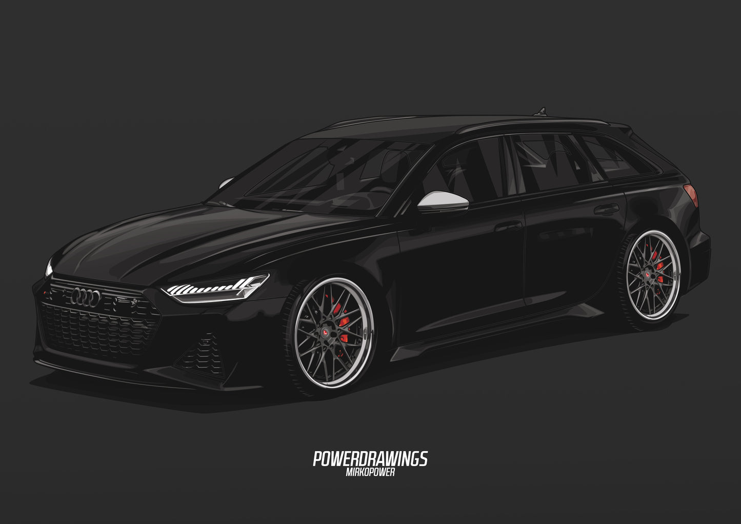 RS6 Avant C8 Black Vossen