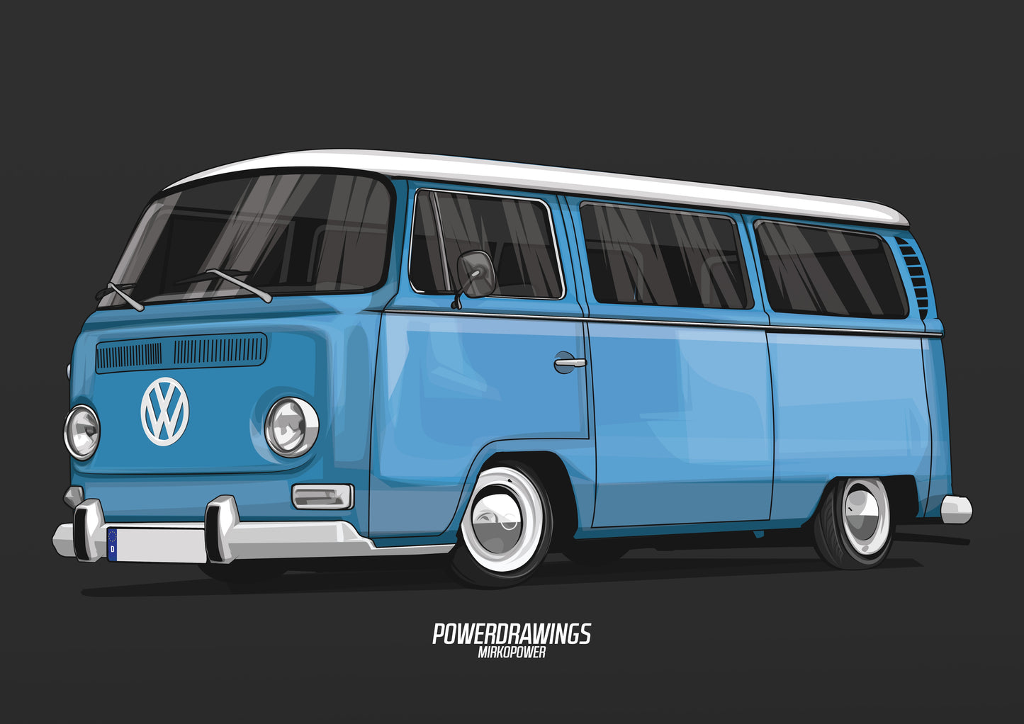 VW T2 Bulli Blue