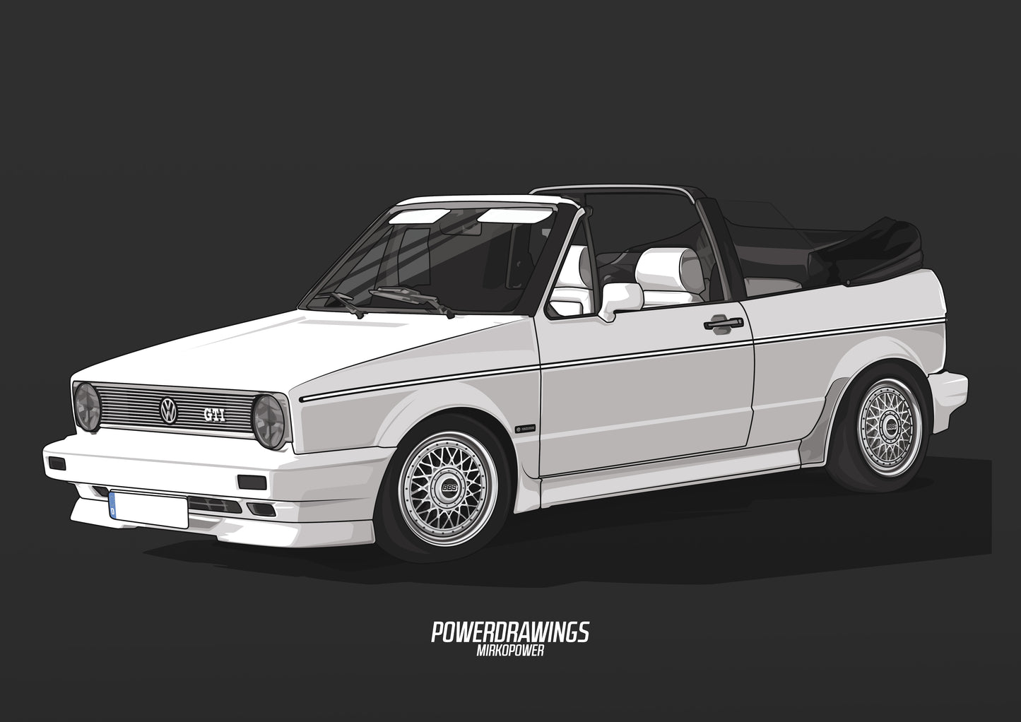 Golf MK1 Cabrio White BBS