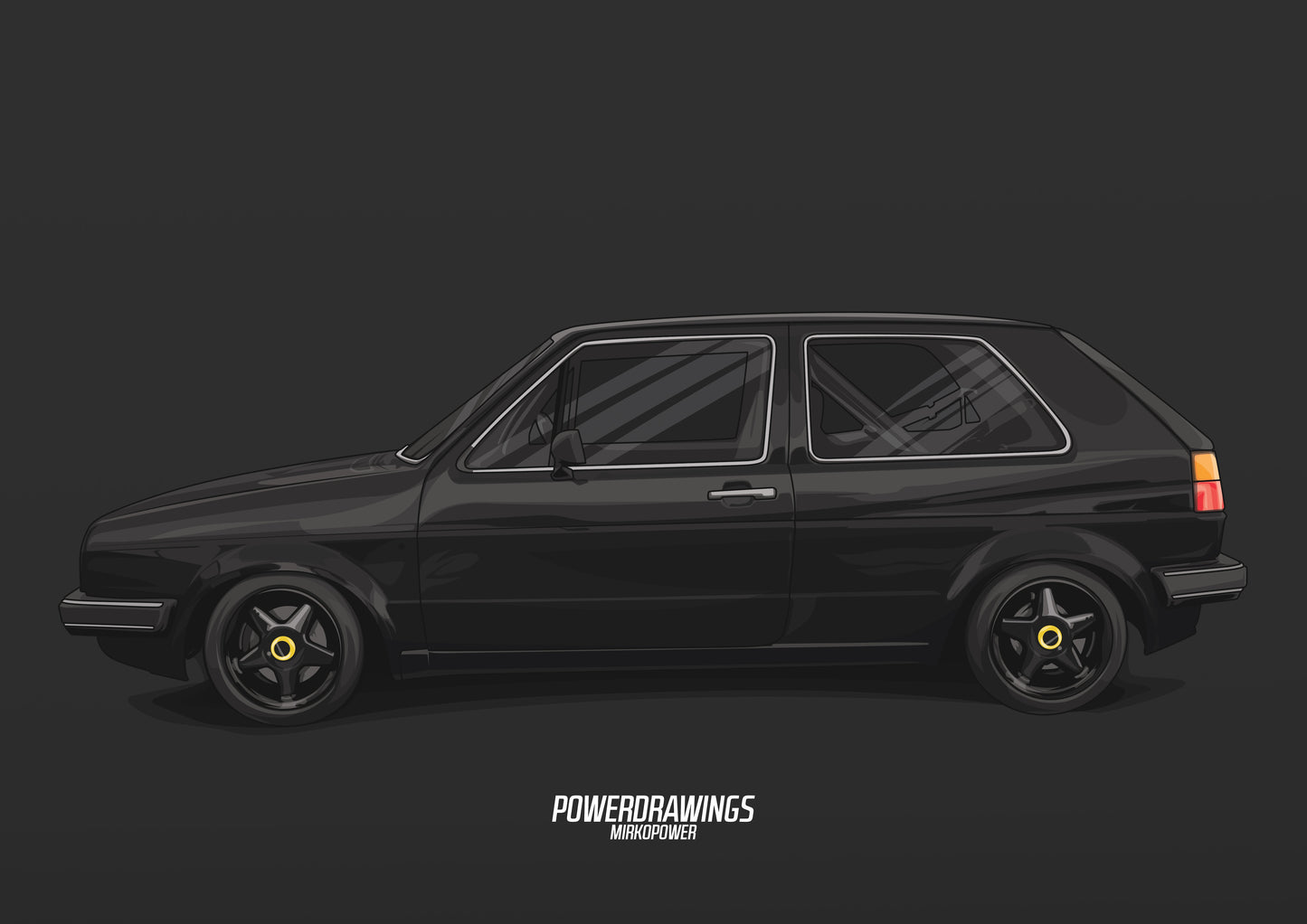 VW Golf MK2 Black