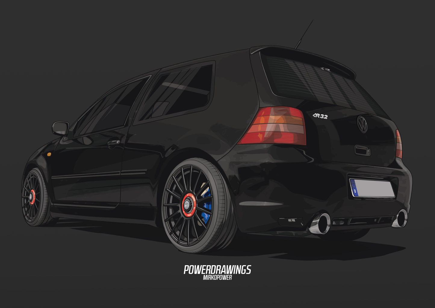 VW Golf MK4 R32 Black