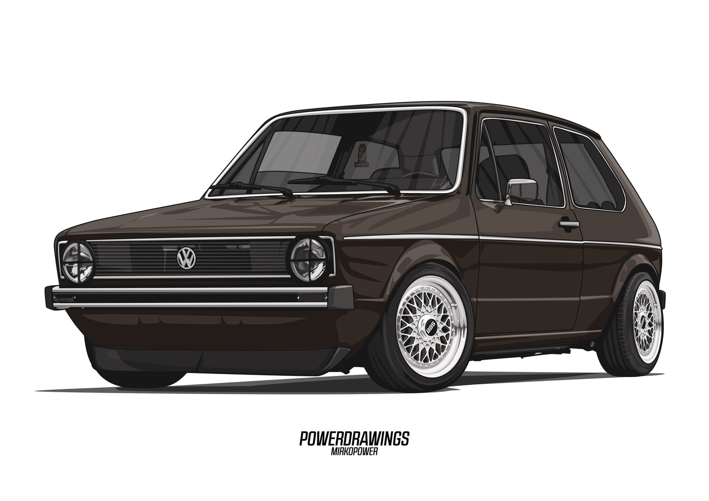 VW Golf MK1 BBS Brown