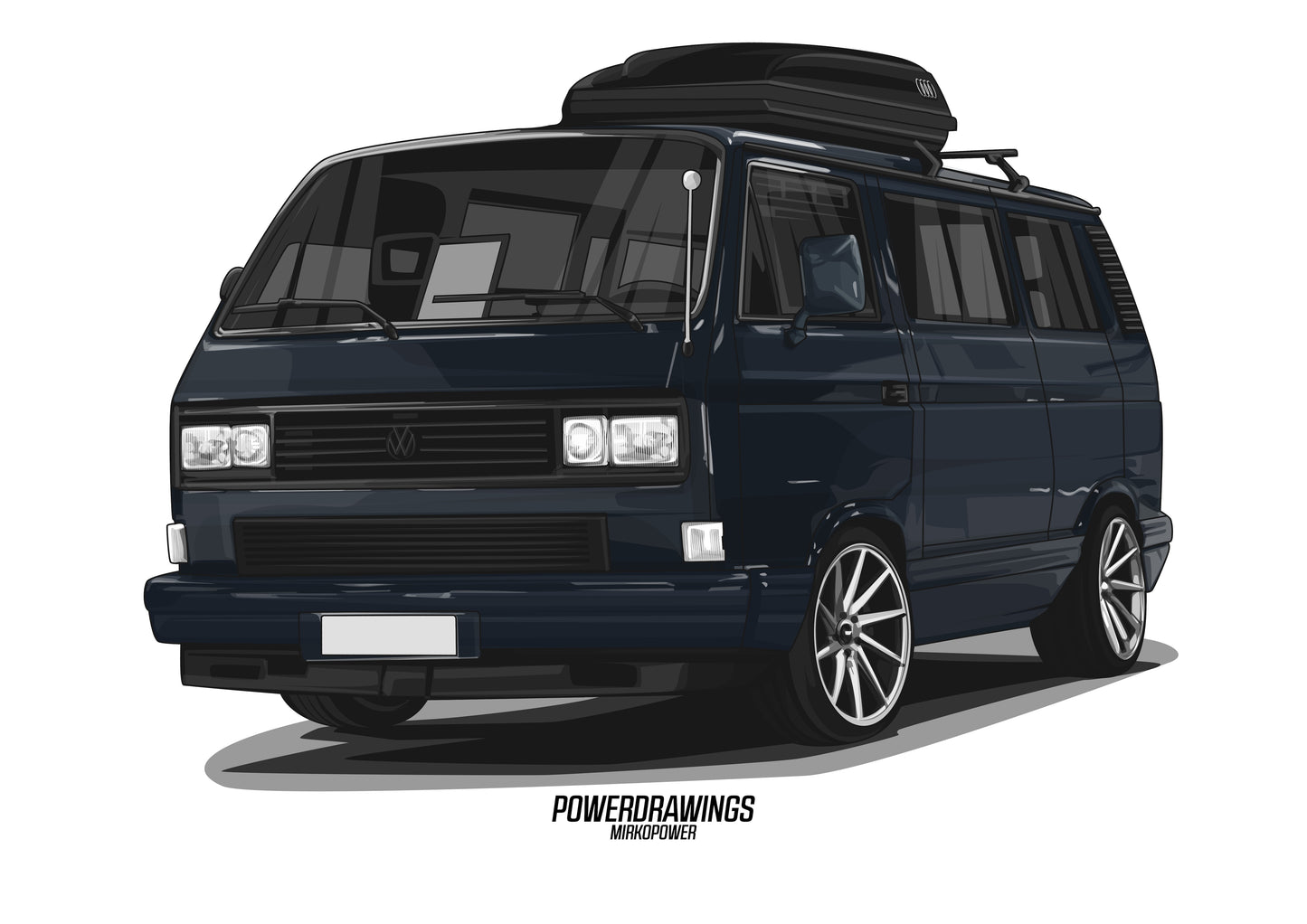 VW T3 Bus Static Blue