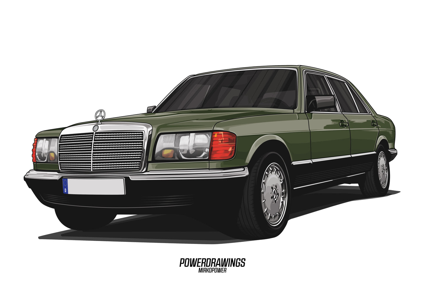 300SE W126 Green