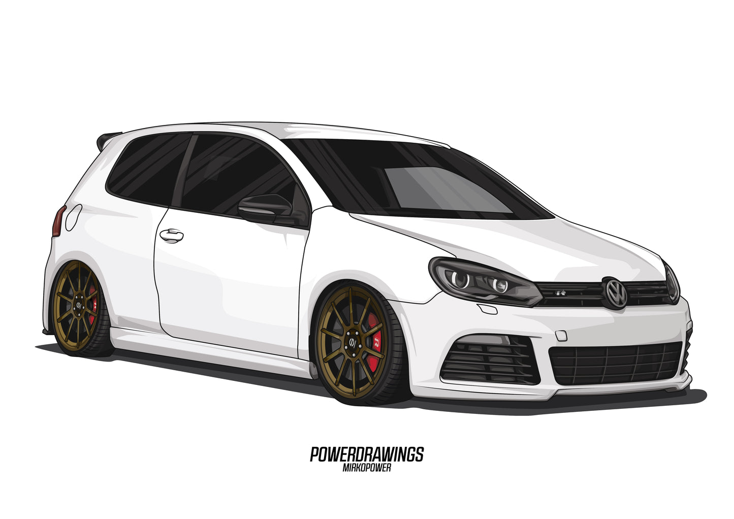 Golf MK6 R White Bagged