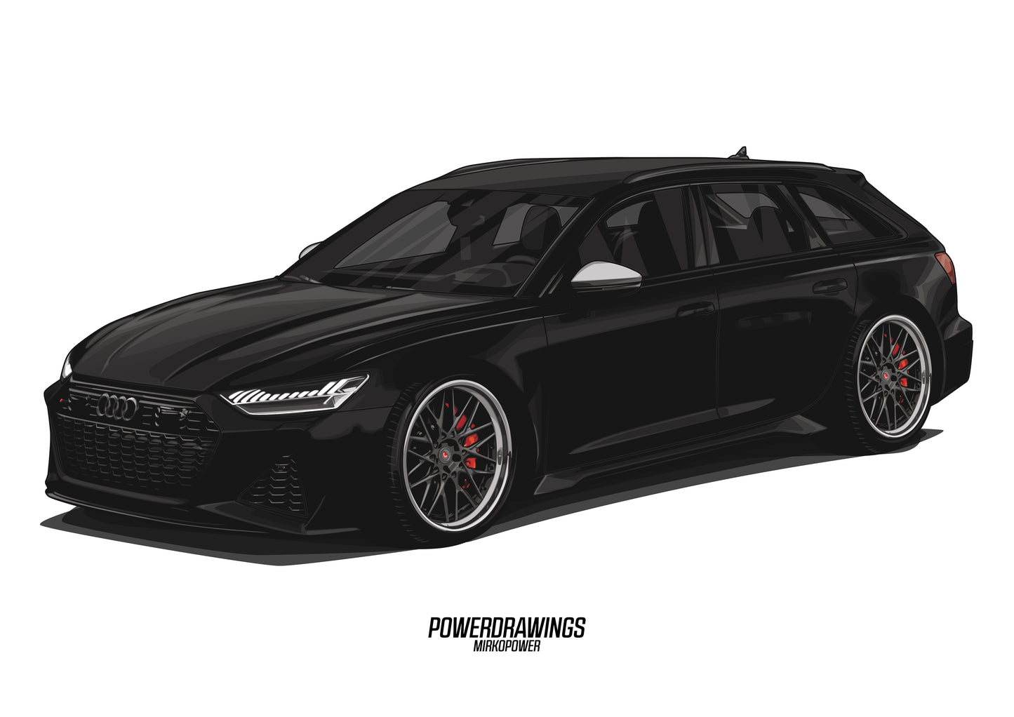 RS6 Avant C8 Black Vossen