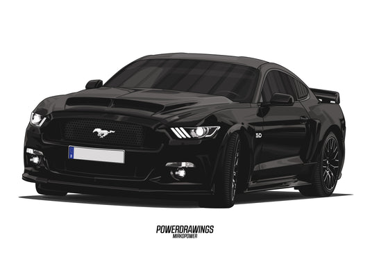 Ford Mustang VI GT 5.0 Black Drift