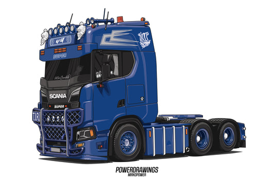 Scania Super V8 Blue