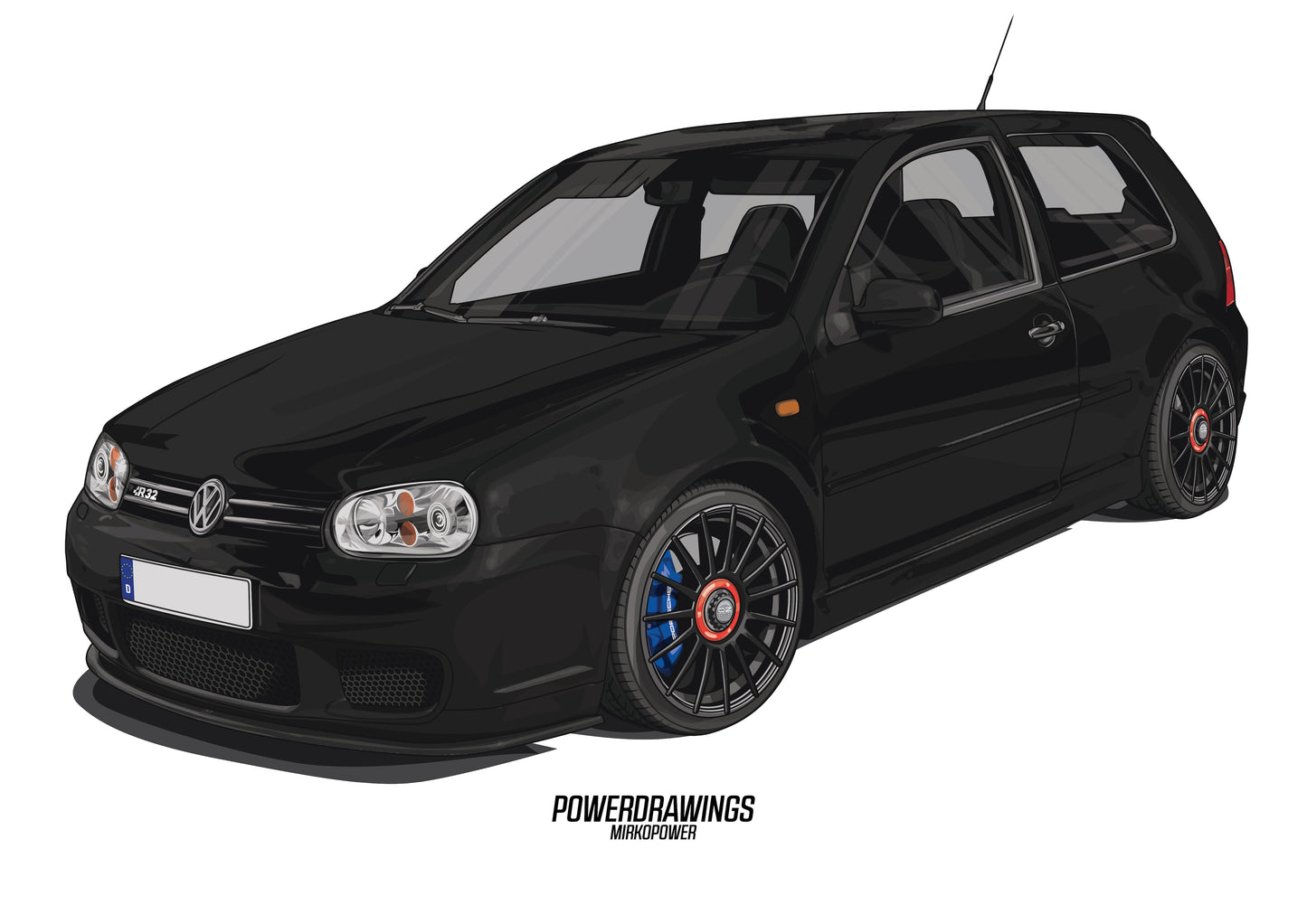 VW Golf MK4 R32 Black